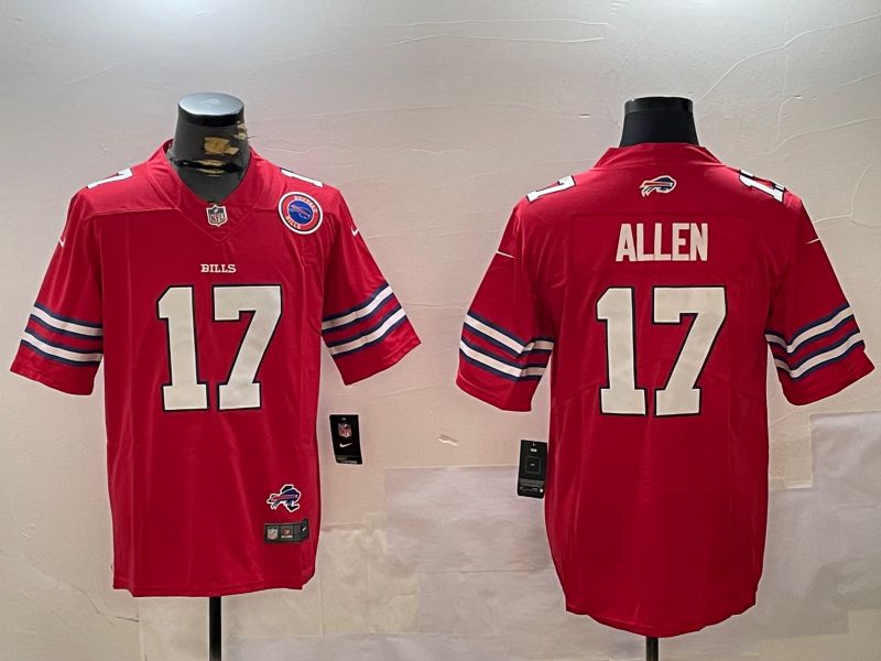 Men Buffalo Bills #17 Allen Red Second generation 2024 Nike Limited NFL Jersey style 6->buffalo bills->NFL Jersey